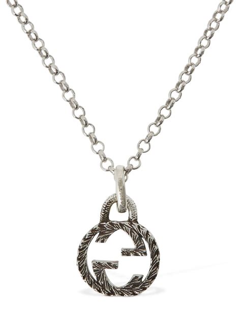 gucci 459358 gg necklace|Gucci silver charm necklace.